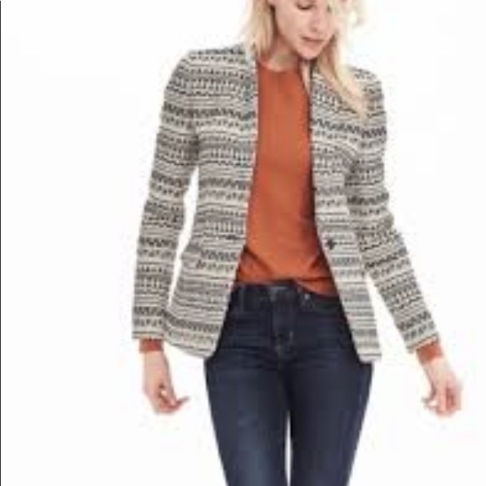 Banana Republic Jacquard Tribal Print Jacket sz6